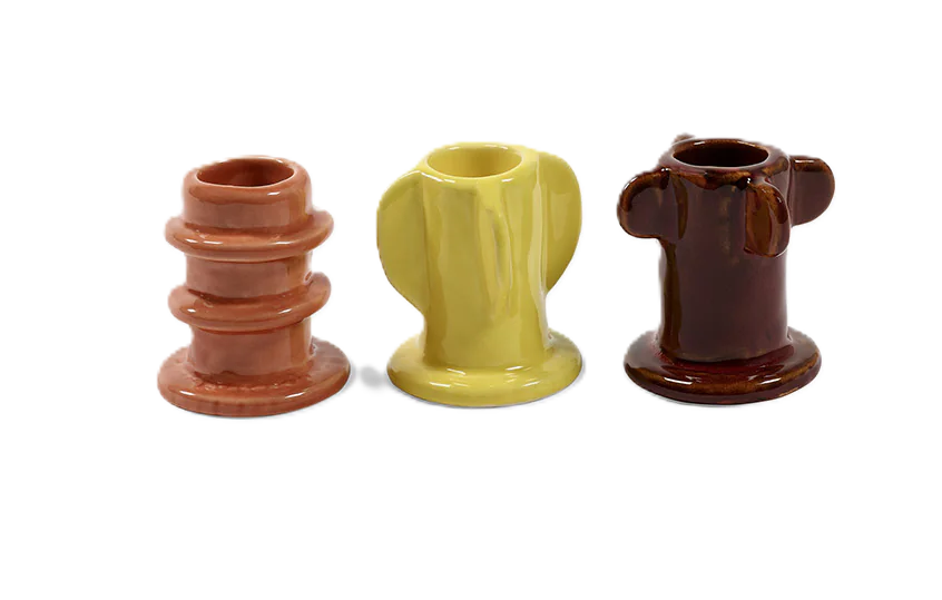 Candle Holder Set 02 – Glazed Molly (3pcs)