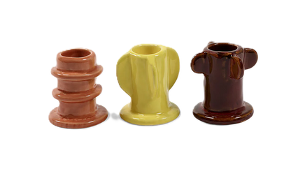 Candle Holder Set 02 – Glazed Molly (3pcs)