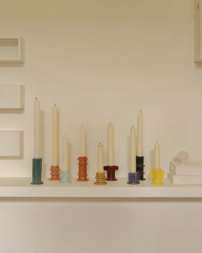 Candle Holder Set 02 – Glazed Molly (3pcs)