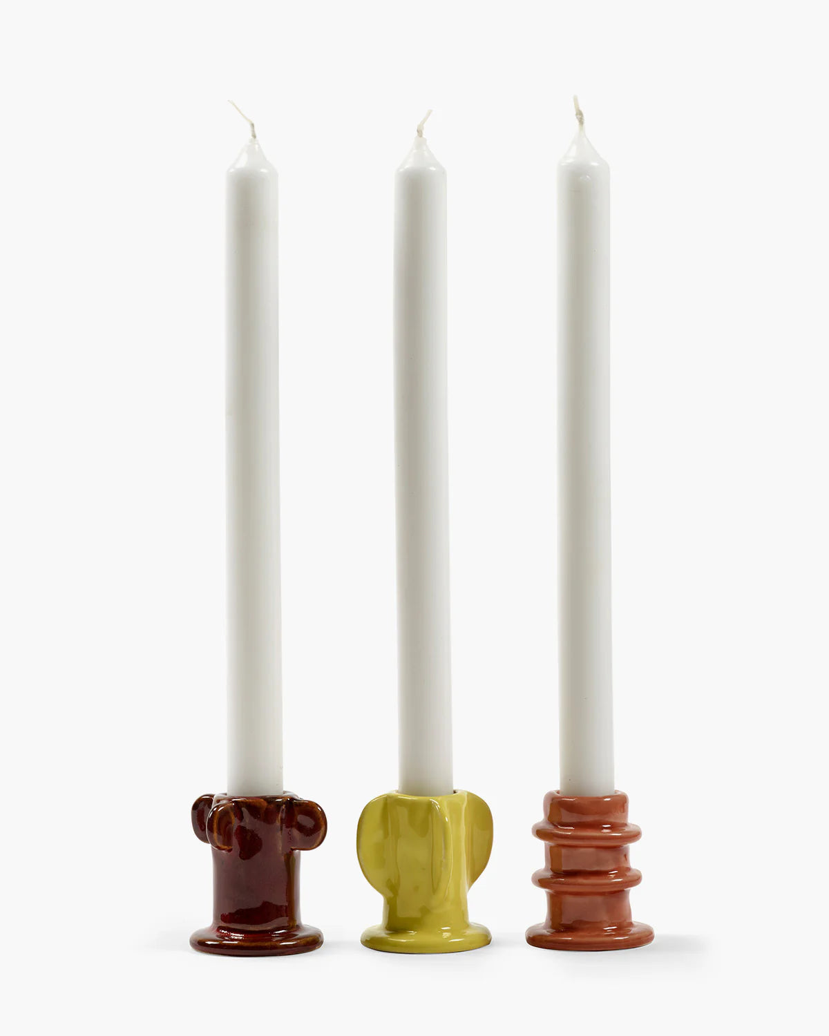 Candle Holder Set 02 – Glazed Molly (3pcs)