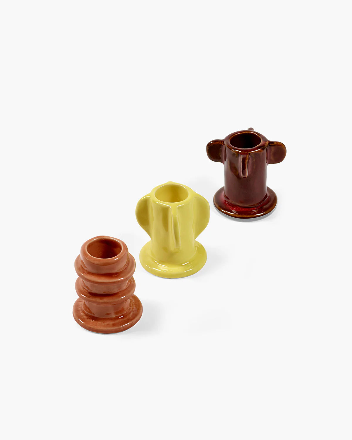 Candle Holder Set 02 – Glazed Molly (3pcs)
