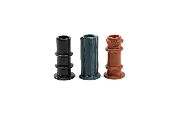 Candle Holder Set – Glazed Molly (Set of 3)