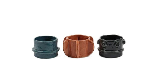 Tealight Holder Set – Glazed Molly (Set of 3)