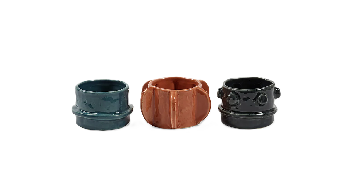 Tealight Holder Set – Glazed Molly (Set of 3)