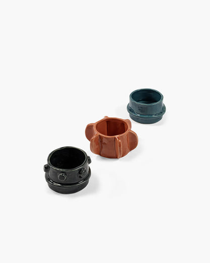 Tealight Holder Set – Glazed Molly (Set of 3)