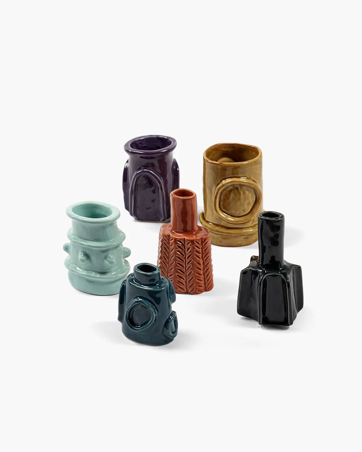 Vase – 6pcs Assorted Glazed Molly
