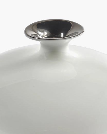 Vase White Silver Josephine