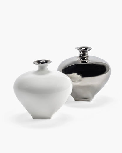 Vase White Silver Josephine