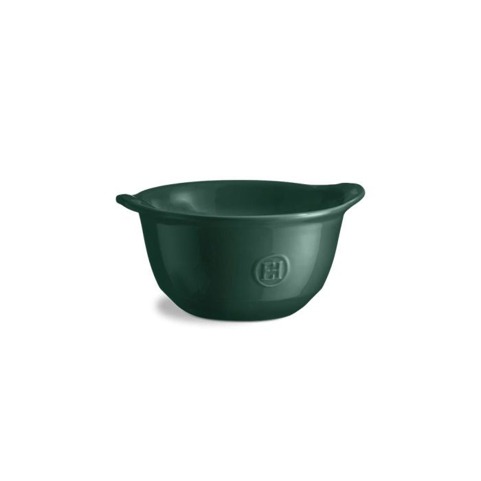 Emile Henry Gratin Bowl, 14cm-Green bowl with a logo on a white background