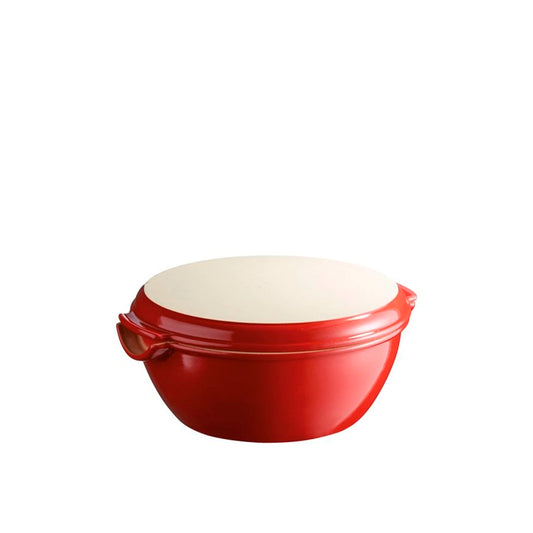 Emile Henry Round Bread Baker-Metallic wall-mounted trash can with 'simplehuman' branding on a white background