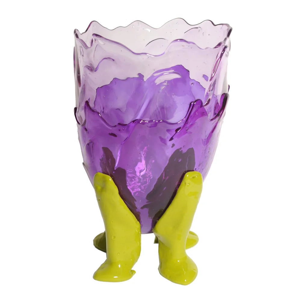 Clear Vase Extra Colour - Clear Lilac, Clear Purple And Matt Dust Green