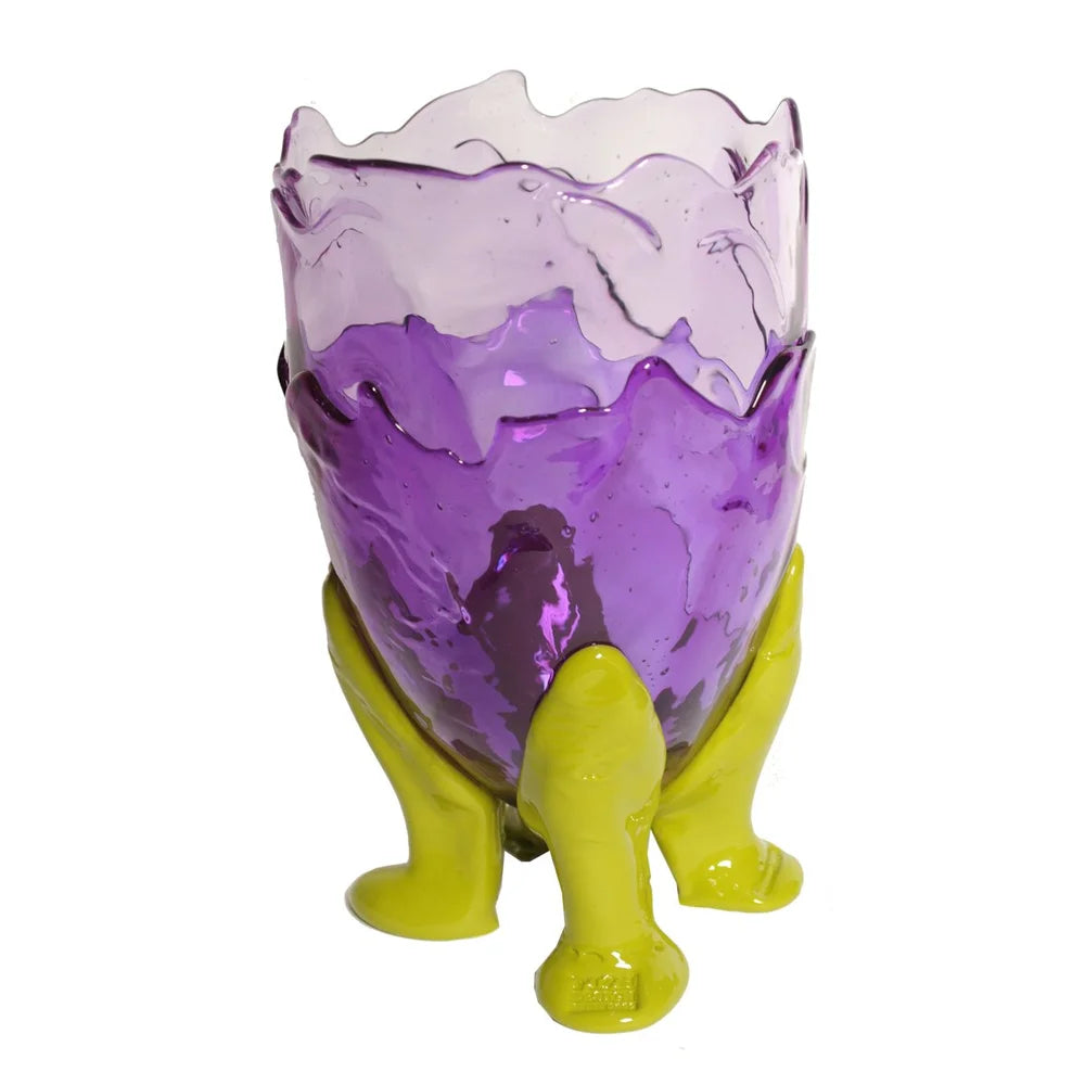 Clear Vase Extra Colour - Clear Lilac, Clear Purple And Matt Dust Green