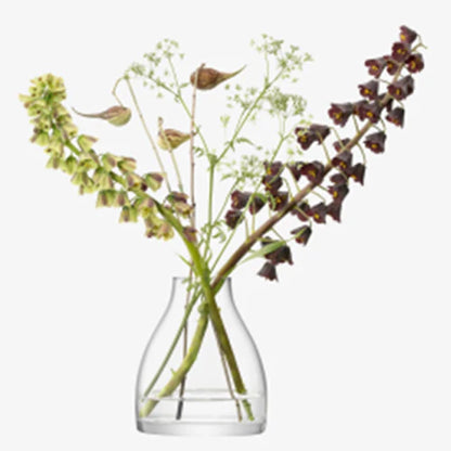 Flower Kiln Vase H16cm Clear