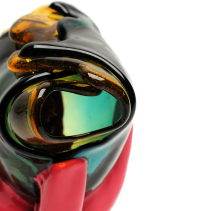 Fioca Vase Extra Colour - Clear Amber, Emerald And Matt Fuchsia