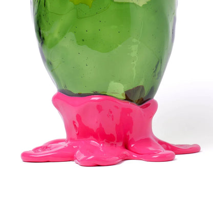 Flower Vase - Fluo Yellow, Clear Bottle Green, Fuchsia