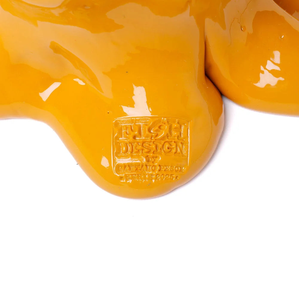 Flower Vase - Pastel Orange, Clear Aqua, Ochre