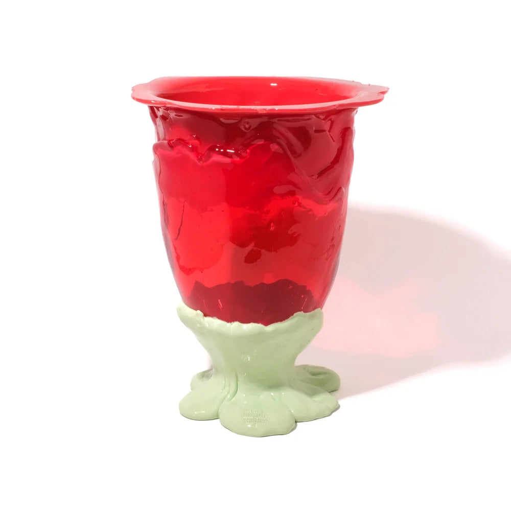 Flower Vase - Red, Clear Red, Mint