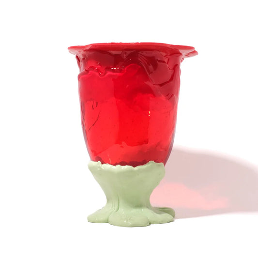 Flower Vase - Red, Clear Red, Mint
