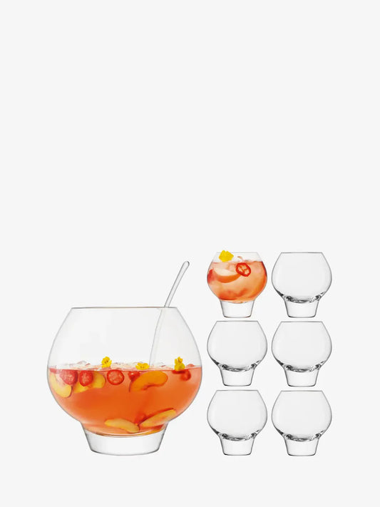 Rum Punchbowl Set Clear