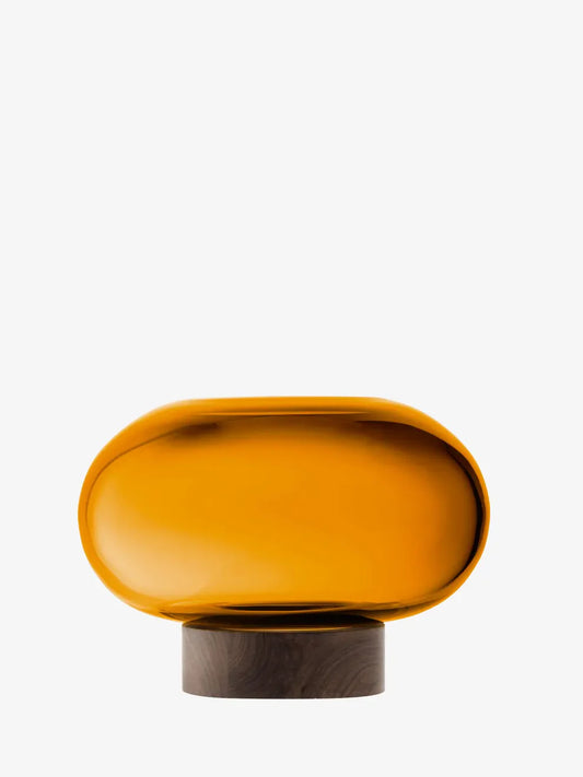 Oblate Vase/Lantern - Amber