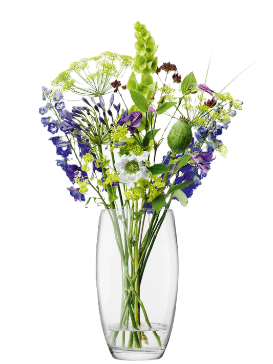Flower Barrel Bouquet Vase H29cm Clear