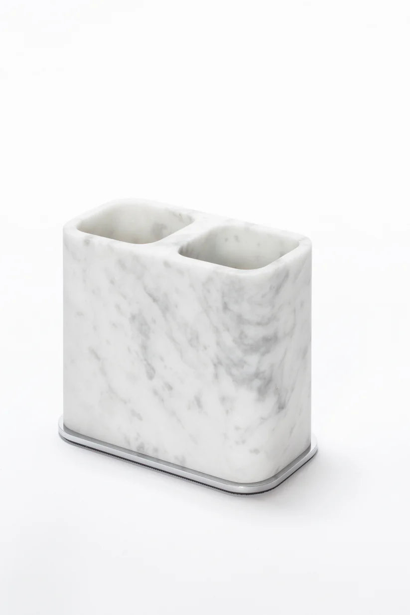 Polo Marble Double Toothbrush Holder
