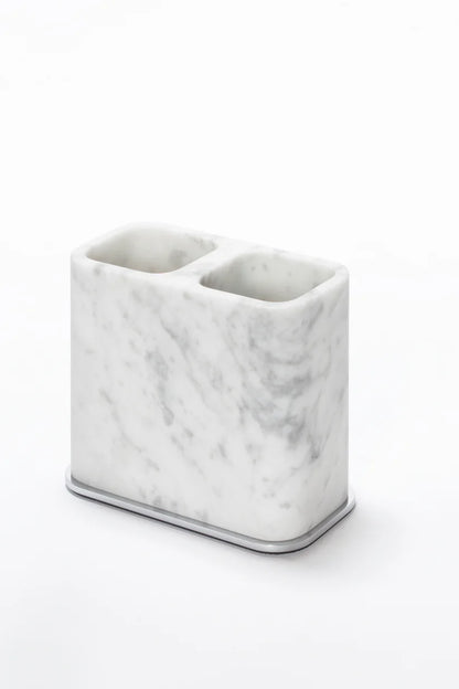 Polo Marble Double Toothbrush Holder