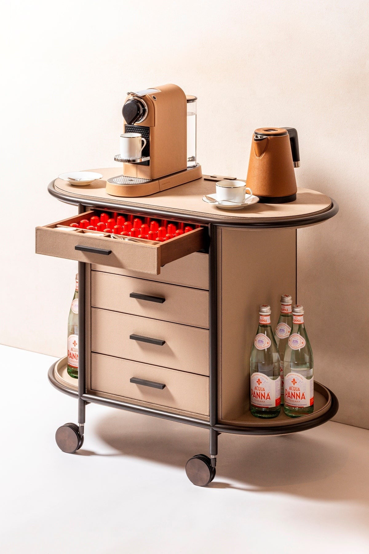 Arcade Coffee And Tea Cart Oval For Professional Capsules