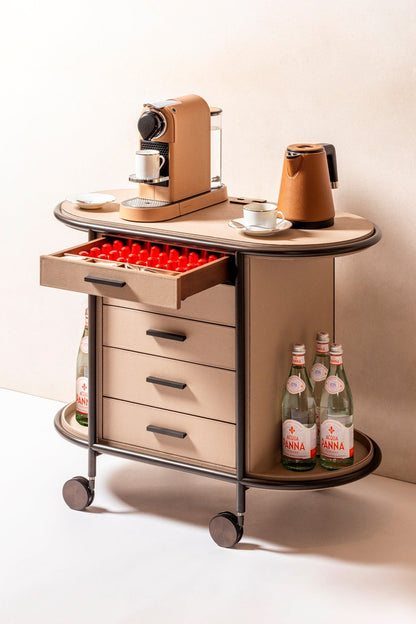Arcade Coffee And Tea Cart Oval For Professional Capsules