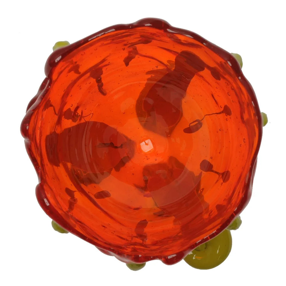 Clear Special Vase - Clear Orange, Matt Dusty Green