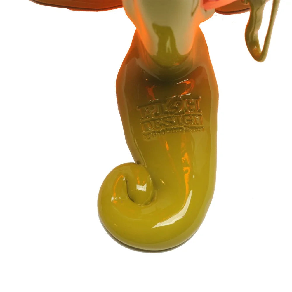 Clear Special Vase - Clear Orange, Matt Dusty Green