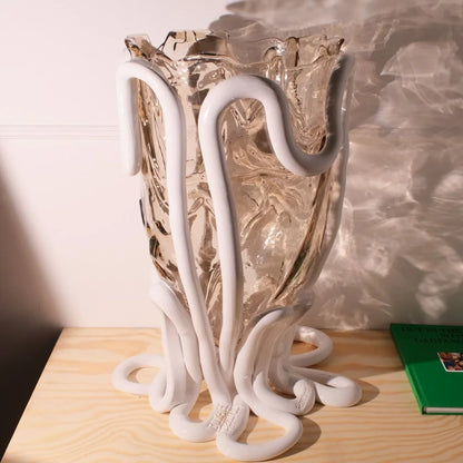 Indian Summer Vase - Clear, Matt White