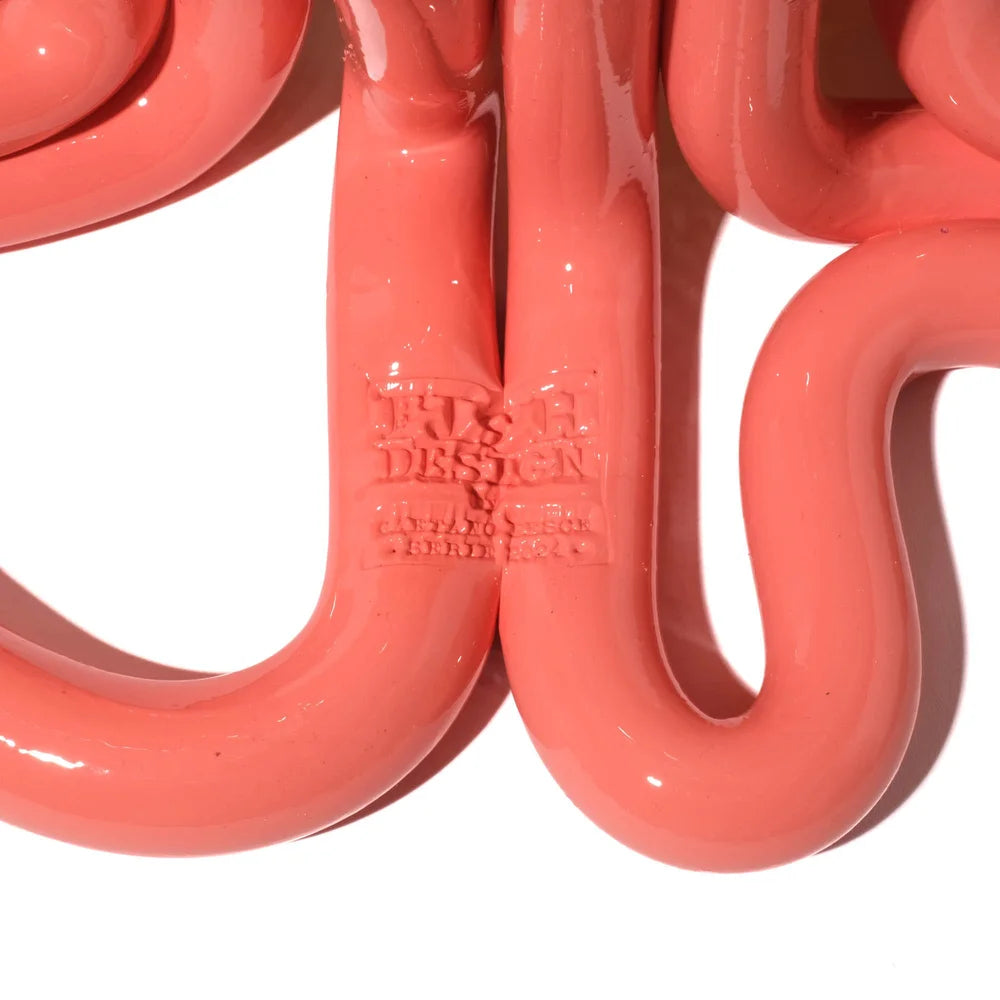 Indian Summer Vase - Clear Amber, Matt Dark Salmon