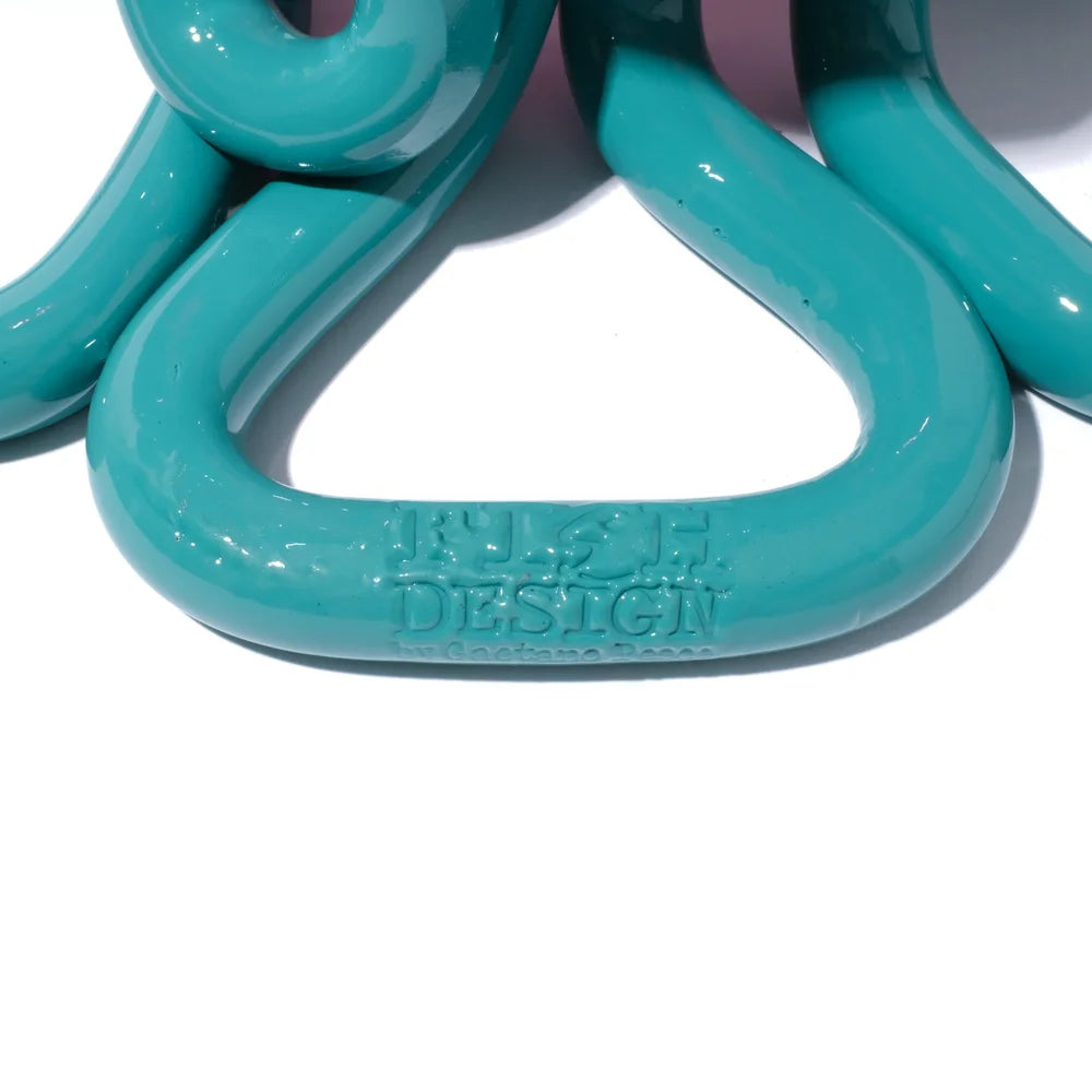 Indian Summer Vase - Clear Light Fuchsia And Matt Ocean