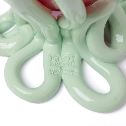 Indian Summer Vase - Clear Light Fuchsia, Matt Mint