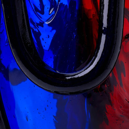 Indian Summer Vase Extra Colour - Clear Blue, Dark Ruby, Blue