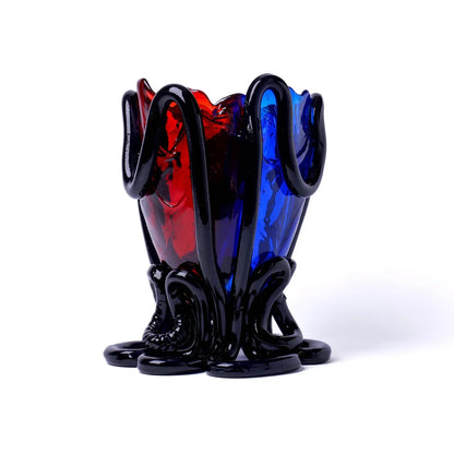 Indian Summer Vase Extra Colour - Clear Blue, Dark Ruby, Blue
