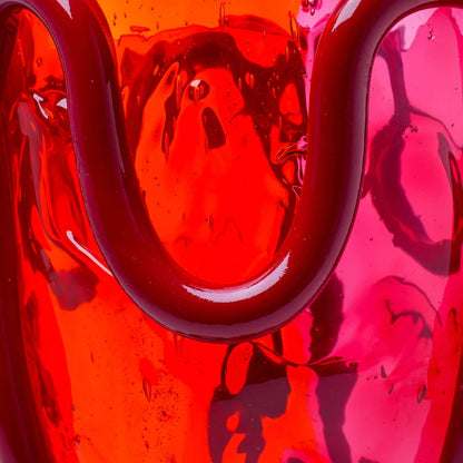 Indian Summer Vase Extra Colour - Clear Fuchsia, Orange, Matt Bordeaux