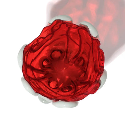 Indian Summer Vase - Clear Red And Matt Aqua