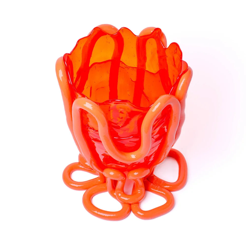 Indian Summer Vase - Clear Orange, Matt Pastel Orange