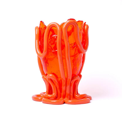 Indian Summer Vase - Clear Orange, Matt Pastel Orange