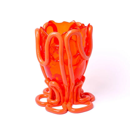 Indian Summer Vase - Clear Orange, Matt Pastel Orange