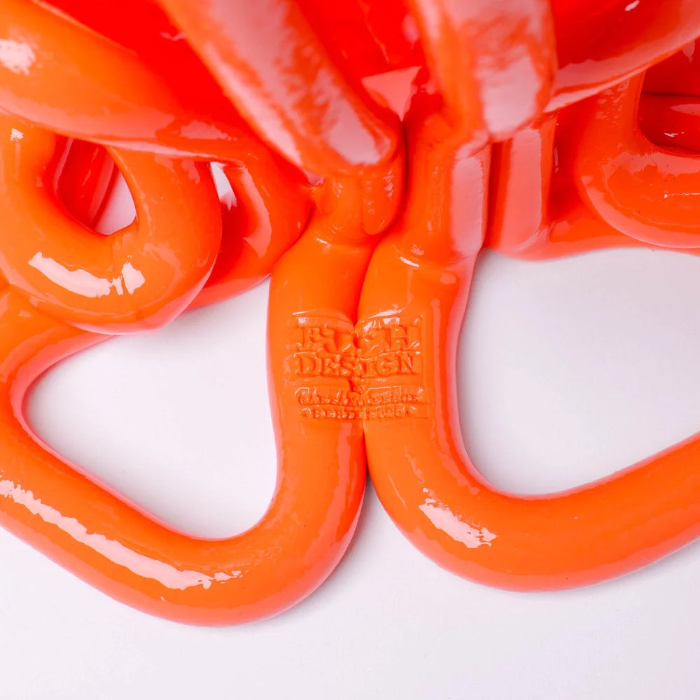 Indian Summer Vase - Clear Orange, Matt Pastel Orange