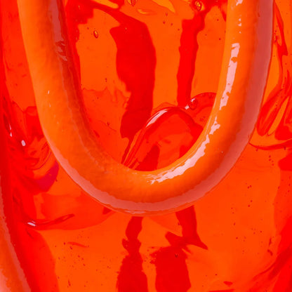 Indian Summer Vase - Clear Orange, Matt Pastel Orange