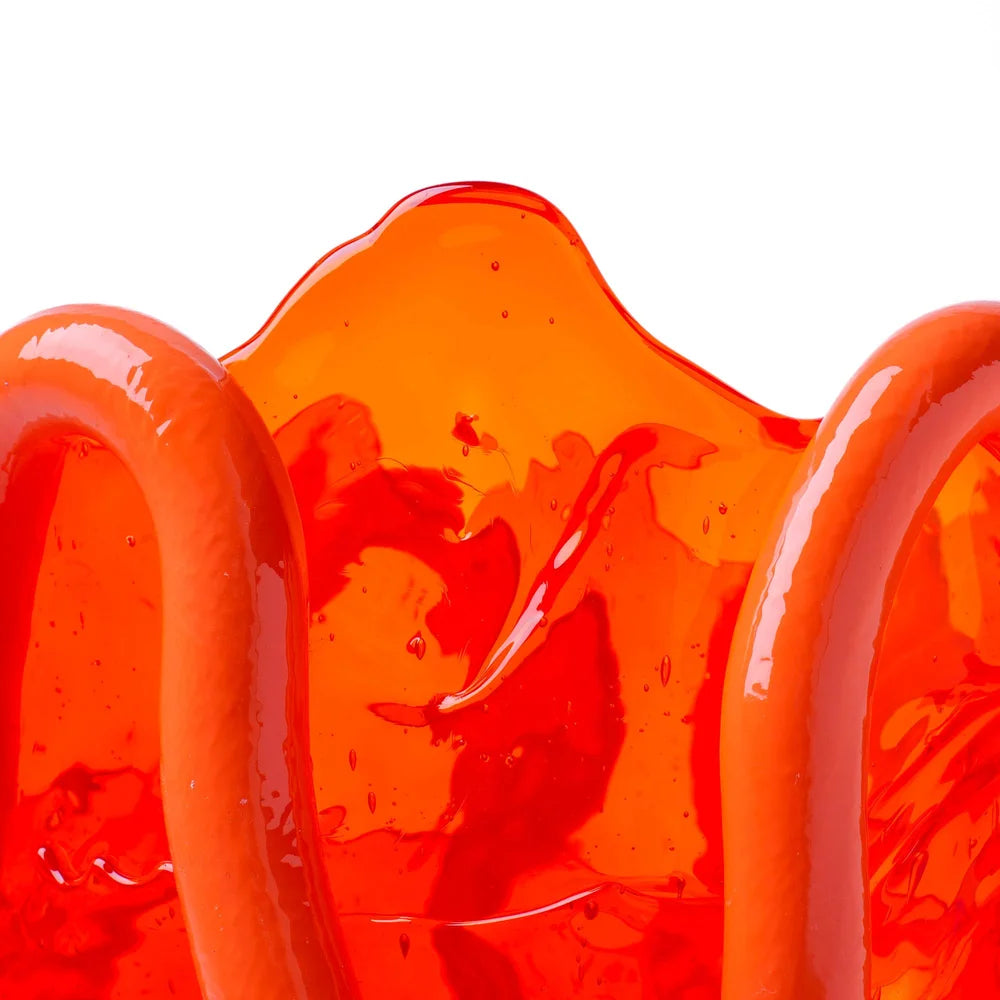 Indian Summer Vase - Clear Orange, Matt Pastel Orange