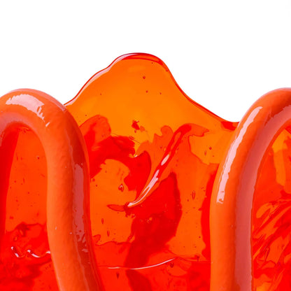 Indian Summer Vase - Clear Orange, Matt Pastel Orange