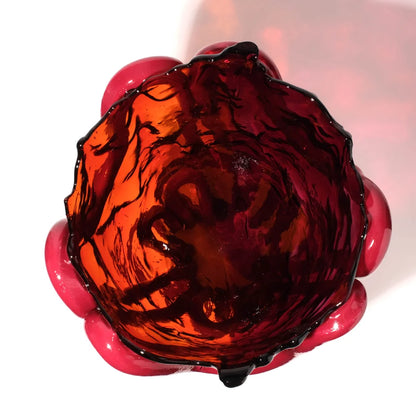 Indian Summer Vase Extra Colour - Clear Fuchsia, Orange, Matt Bordeaux