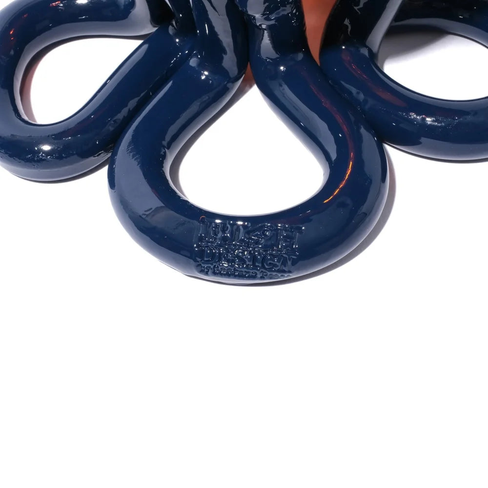 Indian Summer Vase - Clear Orange, Matt Blue