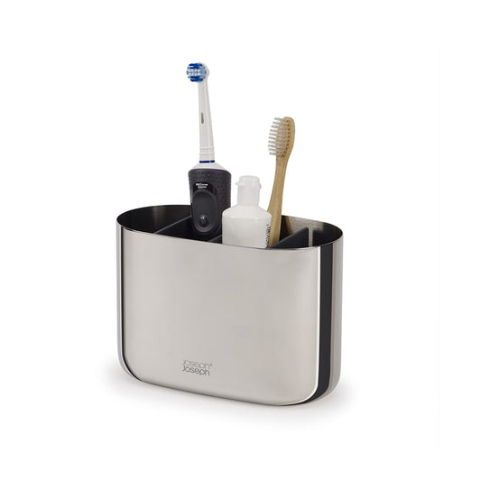 Luxe Large Stainless Steel Toothbrush Caddy