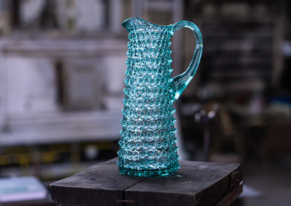 Beryl Hobnail Pitcher 1L